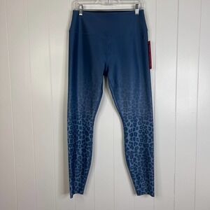 Good American Blue Tonal Ombre‎ Animal Cheetah Print Leggings size 4/Xlarge